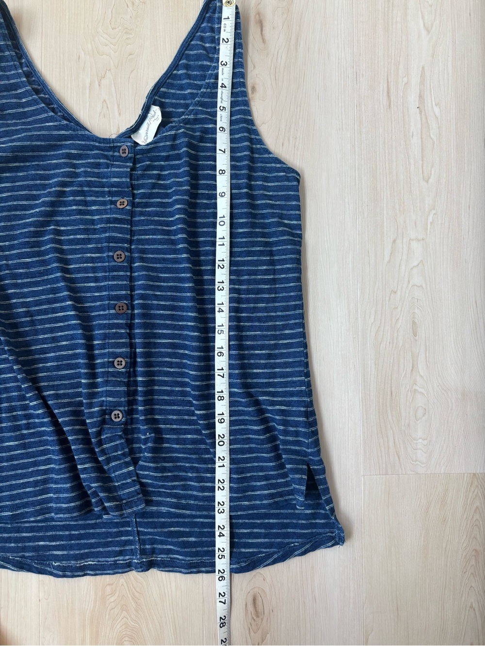 Universal Thread Striped Navy Button-Front Tank Top - Picture 8 of 12